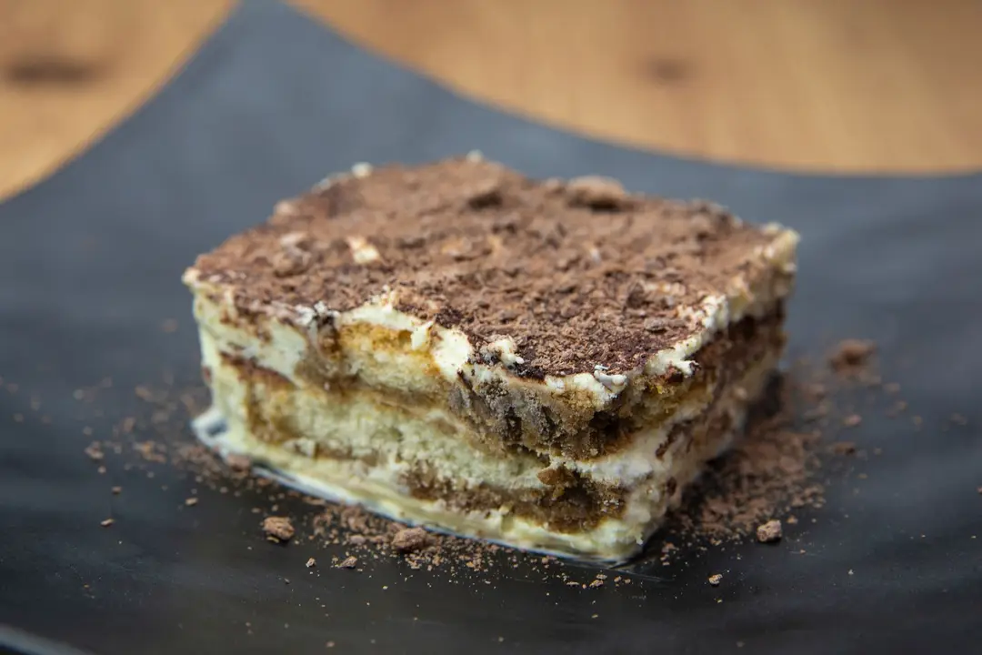 Tiramisù — A receita de família: biscoito, café, creme e cacau.